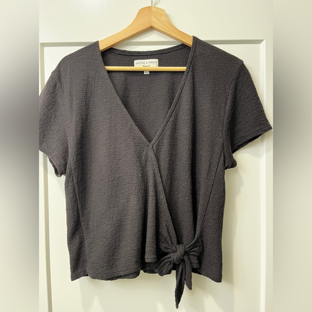 Madewell tie-front top